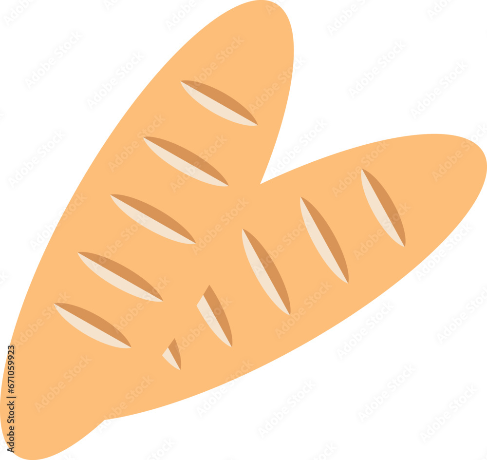 Baguette french bread illustration