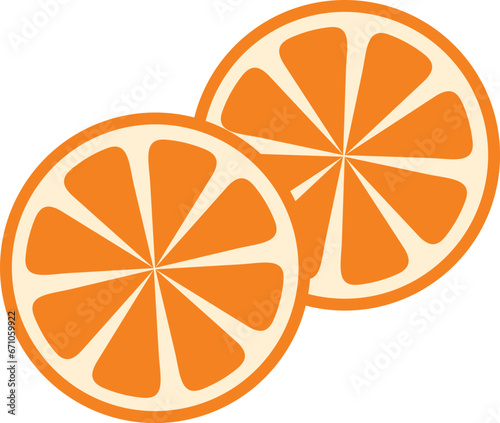 Orange slice illustration		