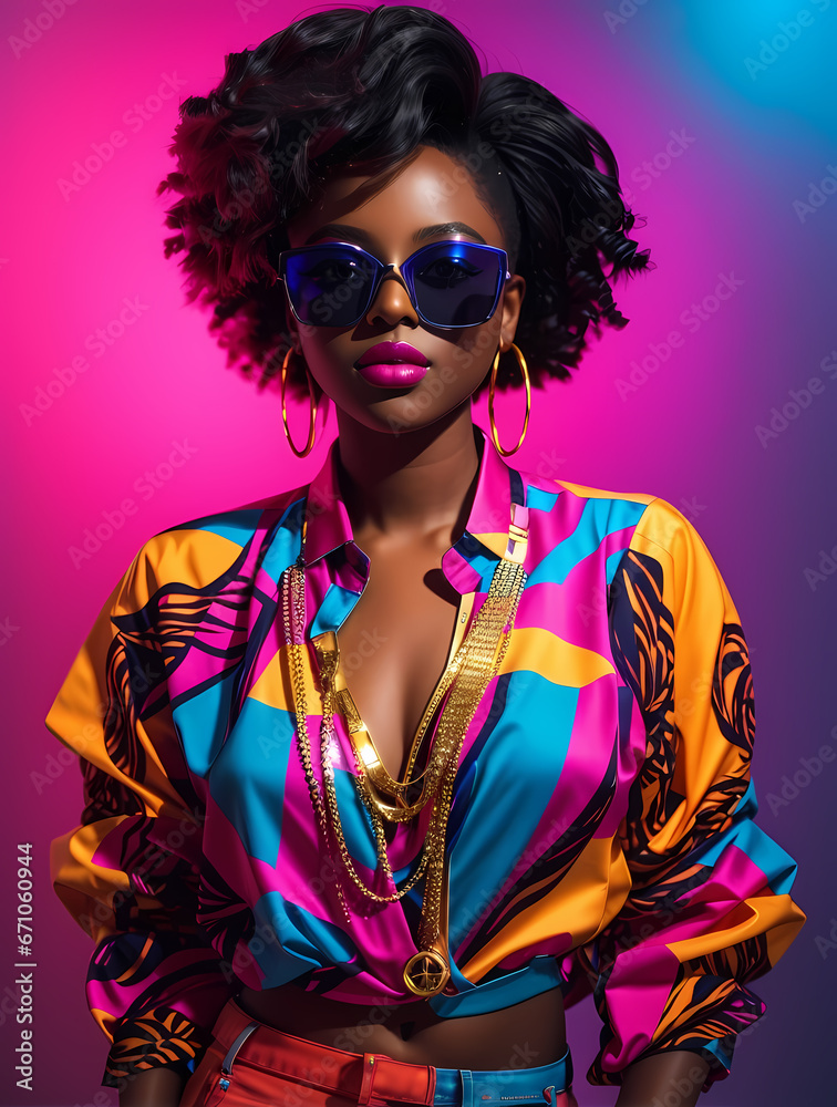 Beautiful African American young woman posing in the studio Beautiful African American young woman posing in the studio