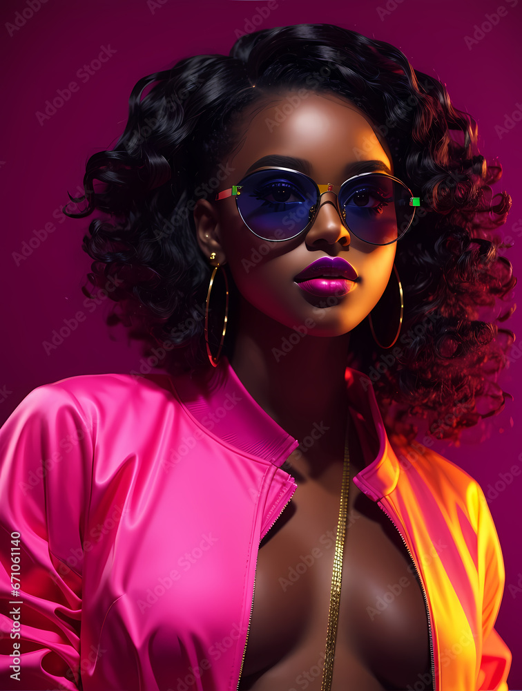 Beautiful African American young woman posing in the studio Beautiful African American young woman posing in the studio