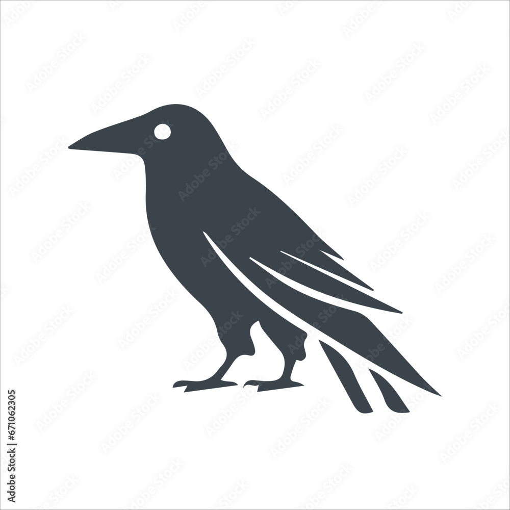 Crow icon stock illustration Crow icon stock illustration