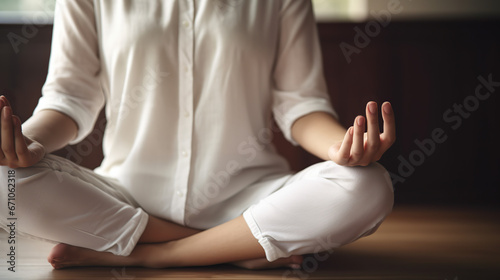 woman doing yoga 