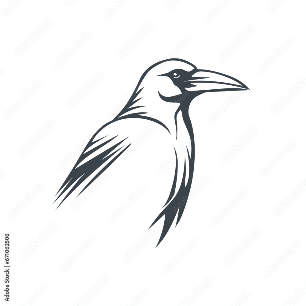 Obraz premium Crow icon stock illustration 