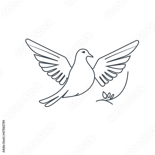 Dove symbolizing art design stock illustration © E.H Liton