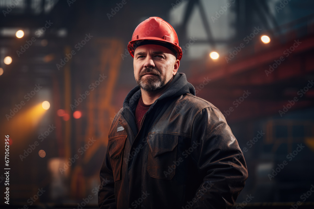Portrait of a steel worker Portrait of a steel worker