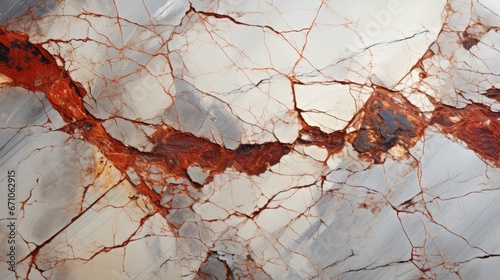 A rusted stone, worn and weathered, embodies the beauty of abstract decay photo