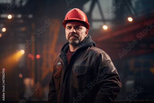 Portrait of a steel worker