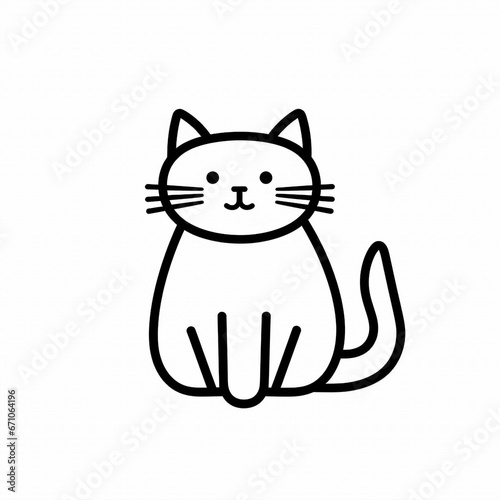 Zeichnung/ Ausmalbild - Katze