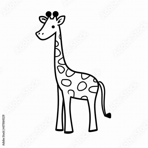 Zeichnung/ Ausmalbild - Giraffe