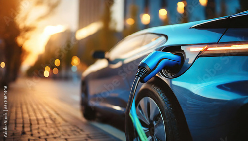 Electric car charging on the street  © Marko