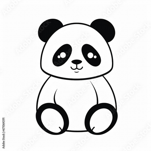 Zeichnung/ Ausmalbild - Panda