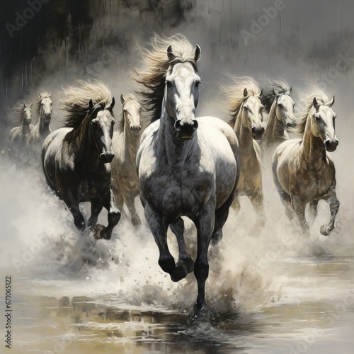 Majestic Horses: Exploring the Grace and Power of Equine Beauty © luckynicky25