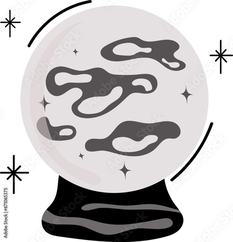 Crystal ball illustration