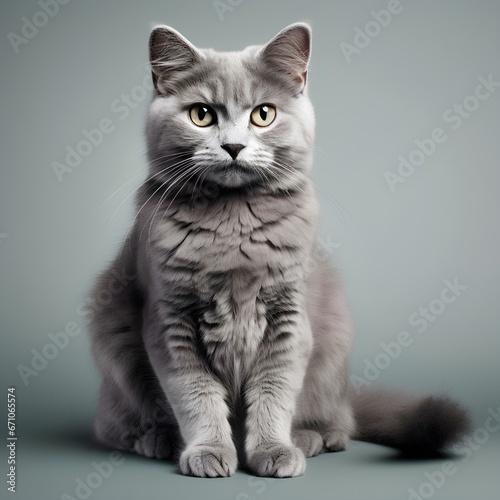 portrait of a cute cat on an isolated background