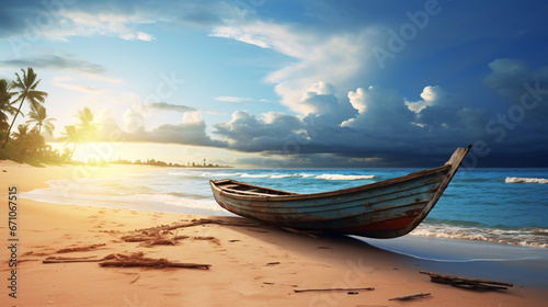 Beach-inspired Background for Island Presentations and Slideshows.
