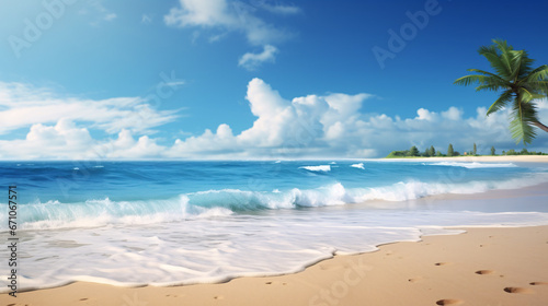 Beach-inspired Background for Island Presentations and Slideshows. © Akash