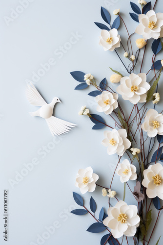 Simple flowers vertical background photo