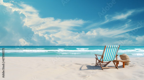 Beach-themed Background for Refreshing Presentations and Coastal Getaway Slideshows. © Akash