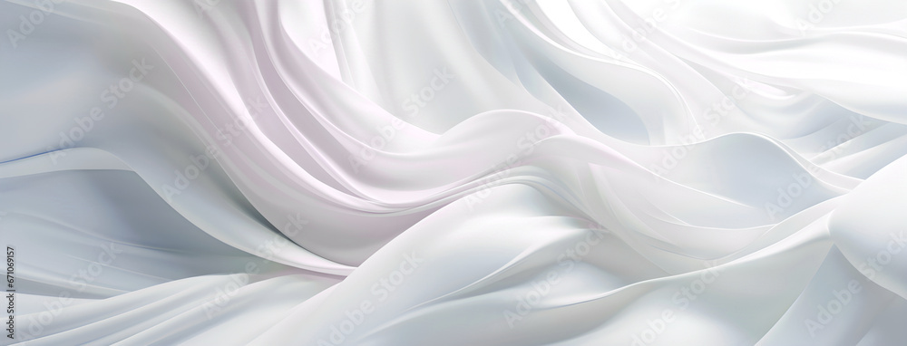 White fabric silk waves - white curved, White gray satin texture panorama abstract background wallpaper White fabric silk waves - white curved, White gray satin texture panorama abstract background wallpaper