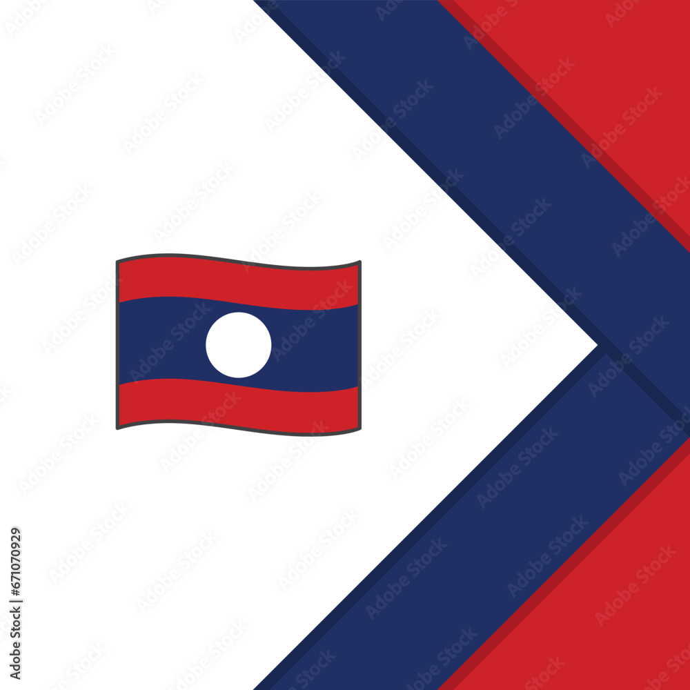 Laos Flag Abstract Background Design Template. Laos Independence Day Banner Social Media Post. Laos Cartoon Laos Flag Abstract Background Design Template. Laos Independence Day Banner Social Media Post. Laos Cartoon