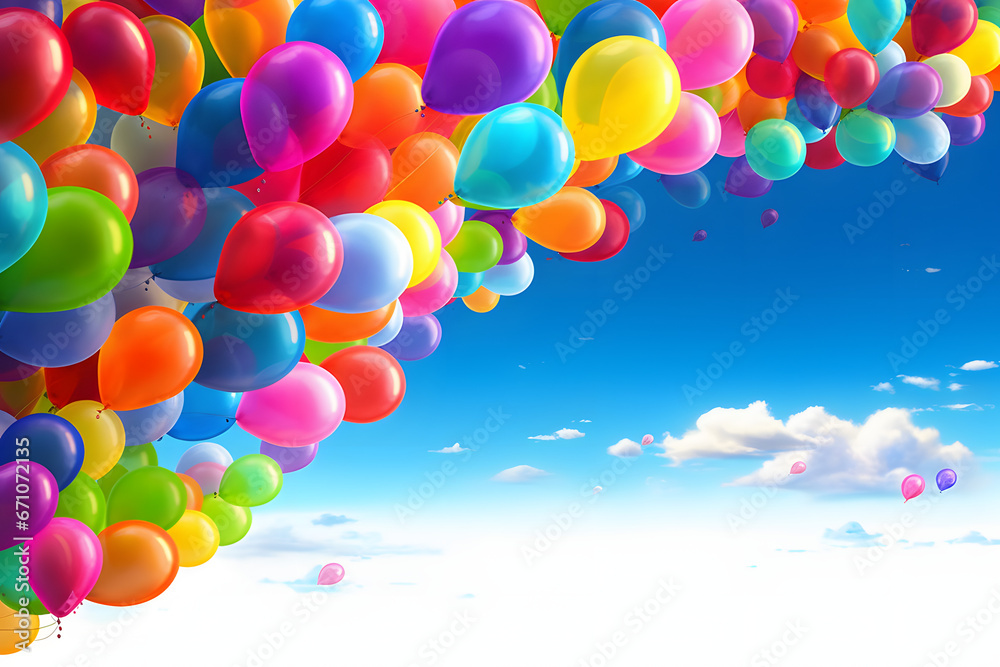 Colorful balloons page top Colorful balloons page top