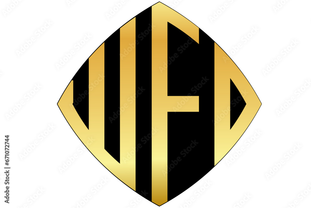 WFD, WF, FD, logos. Abstract initial monogram letter alphabet logo design WFD, WF, FD, logos. Abstract initial monogram letter alphabet logo design