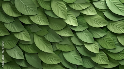  a close up of a green wall with leaves on it.  generative ai
