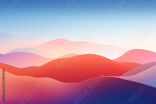 Gradient Sky and Beautiful Hills, Ideal for Website Backgrounds and Inspiring Digital Designs.