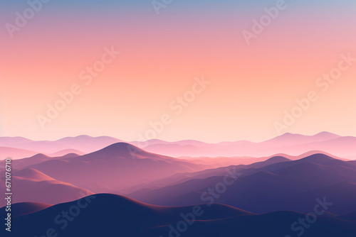 Gradient Sky and Beautiful Hills, Ideal for Website Backgrounds and Inspiring Digital Designs