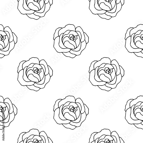 Floral pattern. Design for wallpaper, wrapping paper, fabric. Vector seamless background with decorative flowers