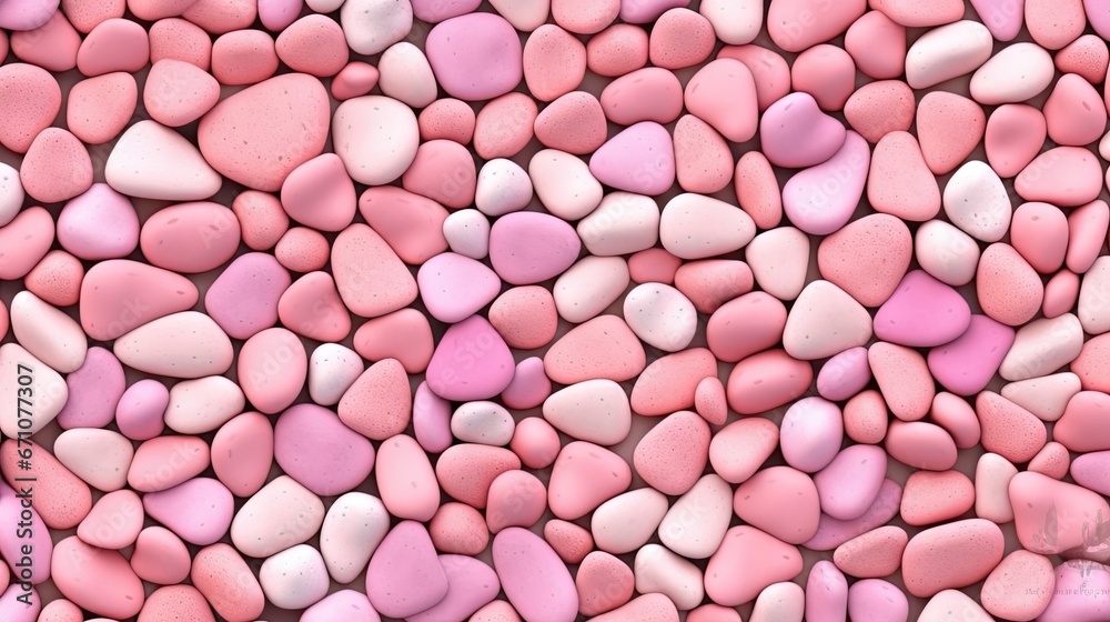  a pink and white heart shaped candy with pink and white hearts.  generative ai