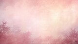  a foggy sky with trees in the foreground and a pink sky in the background.  generative ai
