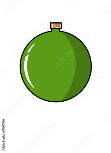 Green christmas ball png