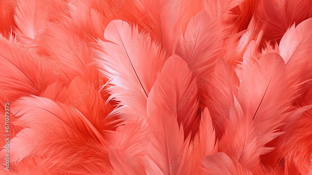  a bunch of pink feathers that are in a pile together.  generative ai