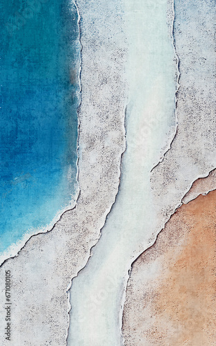 Abstract oil painting sea beach art illustration, modern minimalist painting © Cici
