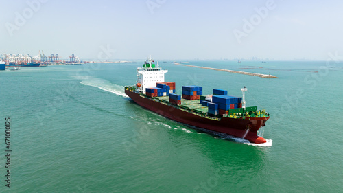 commercial trade logistic and transportation of international by container cargo logistic ship in sea, container cargo freight shipping,