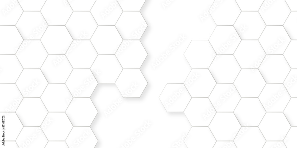 Abstract background with hexagon and white Hexagonal Background. Luxury White Pattern. Vector Illustration. 3D Futuristic abstract honeycomb mosaic white background. geometric mesh cell texture. Abstract background with hexagon and white Hexagonal Background. Luxury White Pattern. Vector Illustration. 3D Futuristic abstract honeycomb mosaic white background. geometric mesh cell texture.