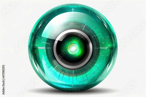 Abstract futuristic digital technology multicolor eye