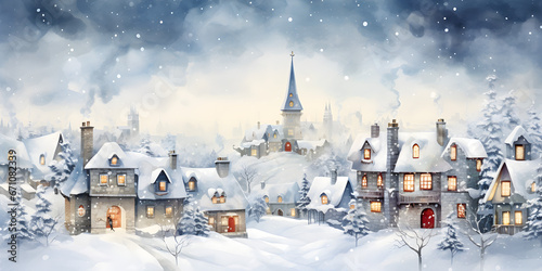 Christmas and winter illustration background © AhmadSoleh