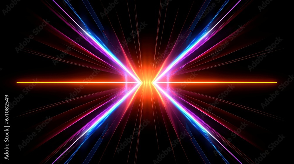 Abstract multicolor neon glowing line, Technology background Abstract multicolor neon glowing line, Technology background