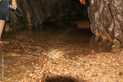 Picture of stalagmites and stalactites inside Phung Chang Cave, Phang Nga, Thailand. photo