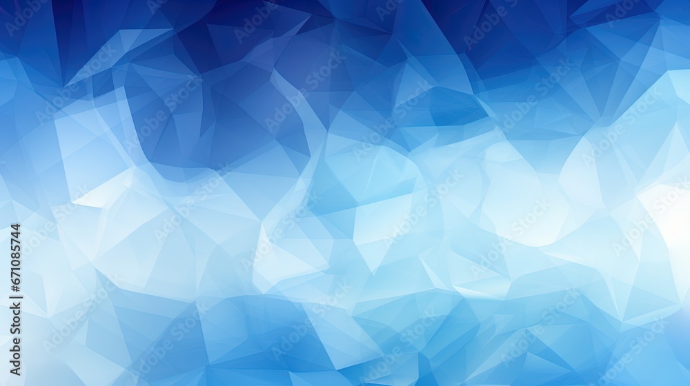  a blue and white abstract background with low poly shapes and a soft blur.  generative ai