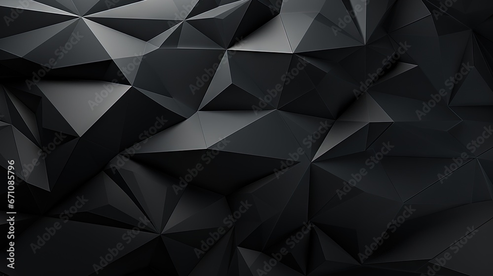 an abstract black background with a lot of triangles on it. generative ai an abstract black background with a lot of triangles on it. generative ai