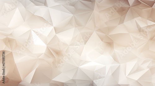  an abstract white background with a low poly design of triangles.  generative ai