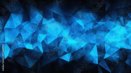  a blue abstract background with a black background and some blue shapes. generative ai