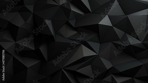  an abstract black background with a lot of small triangular shapes. generative ai
