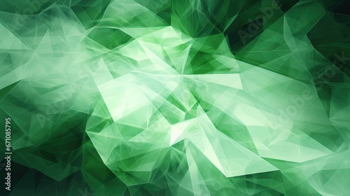  a green abstract background with a lot of small triangles on it. generative ai