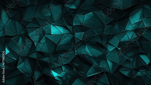  a very dark green background with a lot of small shapes. generative ai