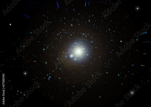 Obraz na płótnie galaxy in a free space. 3D rendering w salonie