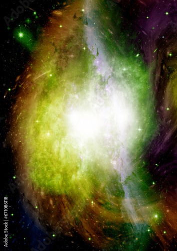 Obraz na płótnie galaxy in a free space. 3D rendering w salonie